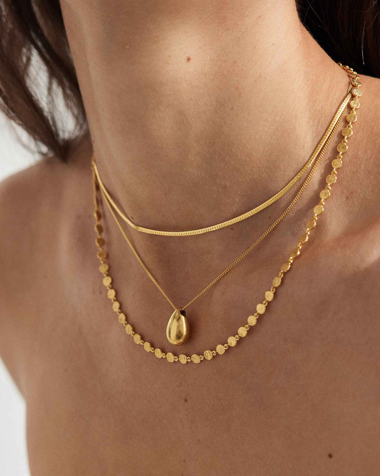 REFLECTION CHAIN NECKLACE (18K GOLD PLATED) IMAGE 3