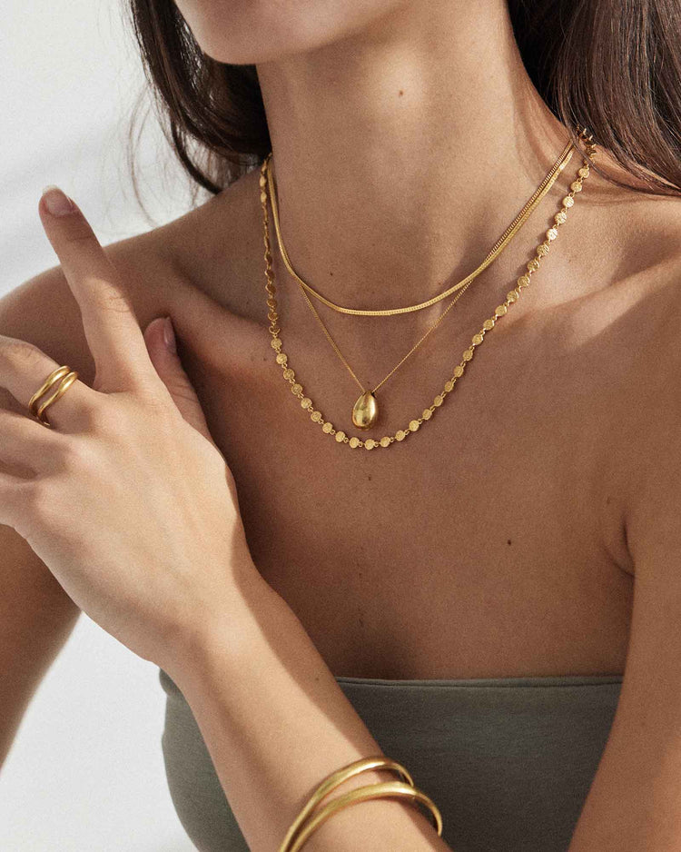 REFLECTION CHAIN NECKLACE (18K GOLD PLATED) IMAGE 2