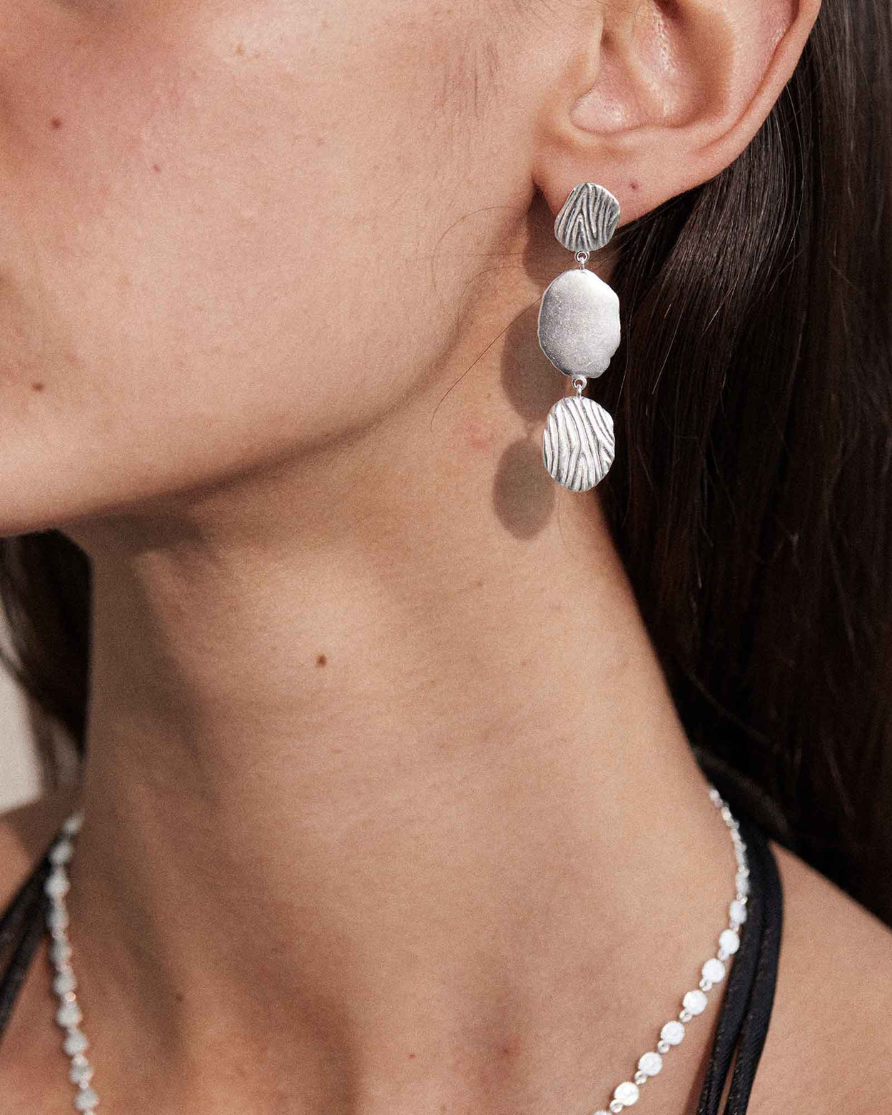 REFLECTION EARRINGS (STERLING SILVER) IMAGE 2