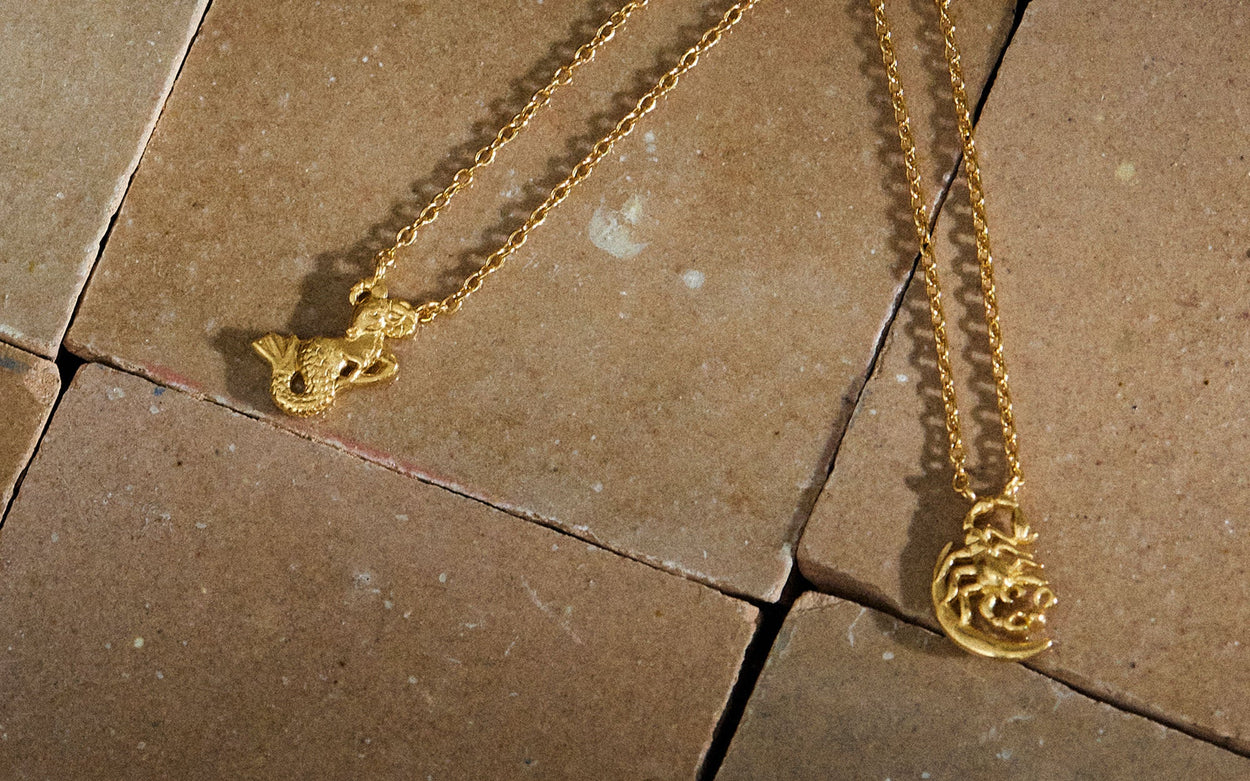 CAPRICORN STAR SIGN NECKLACE (18K GOLD VERMEIL)