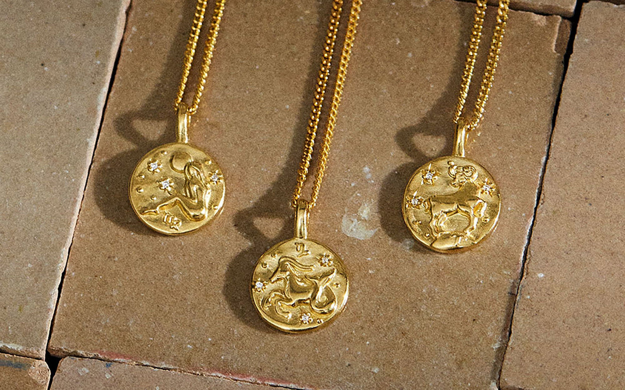 VIRGO PETITE ZODIAC NECKLACE (18K GOLD VERMEIL)