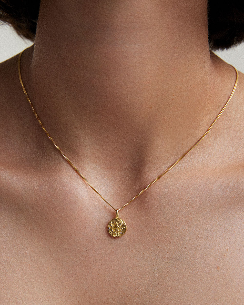 SAGITTARIUS PETITE ZODIAC NECKLACE (18K GOLD VERMEIL)