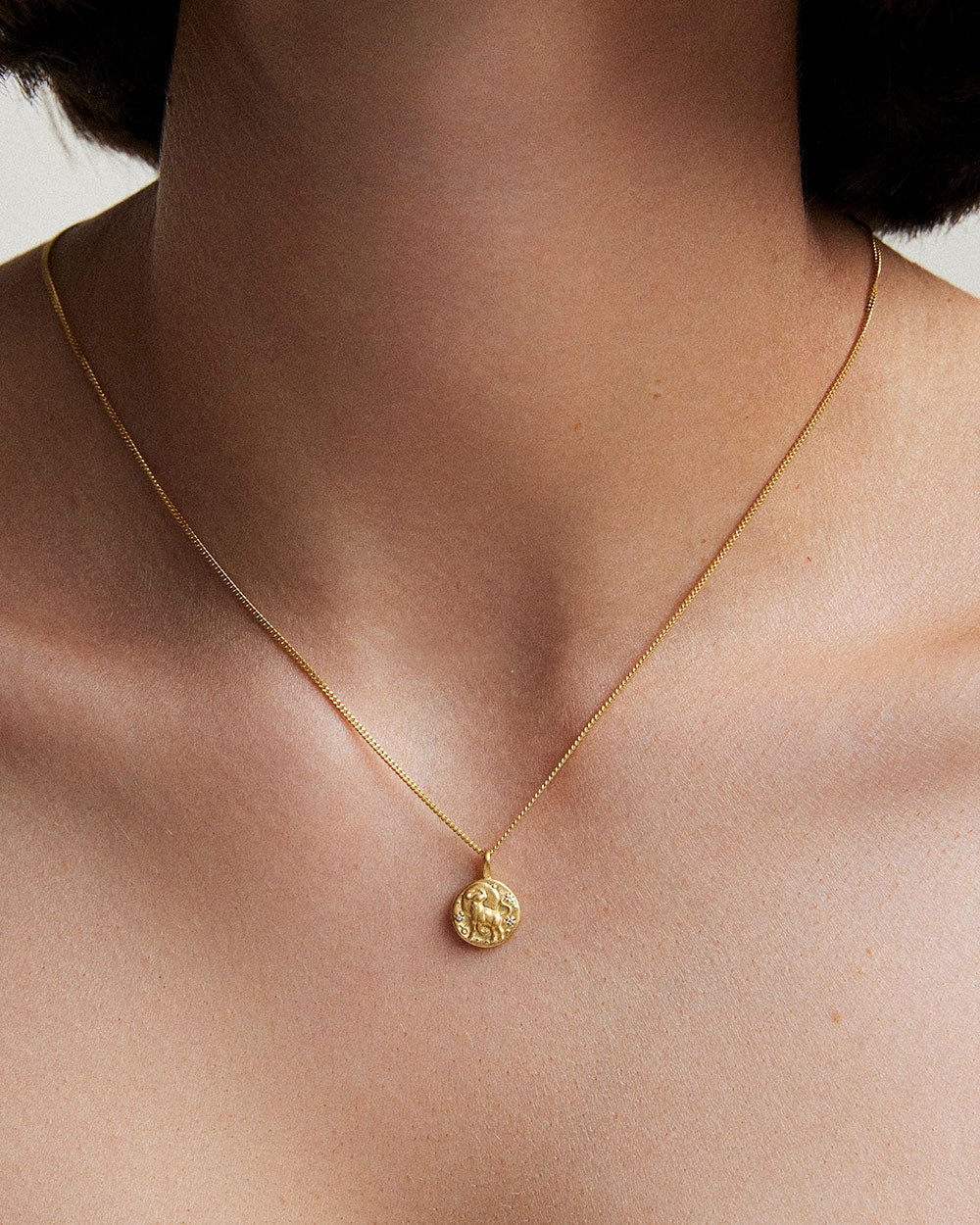 TAURUS PETITE ZODIAC NECKLACE (18K GOLD VERMEIL)