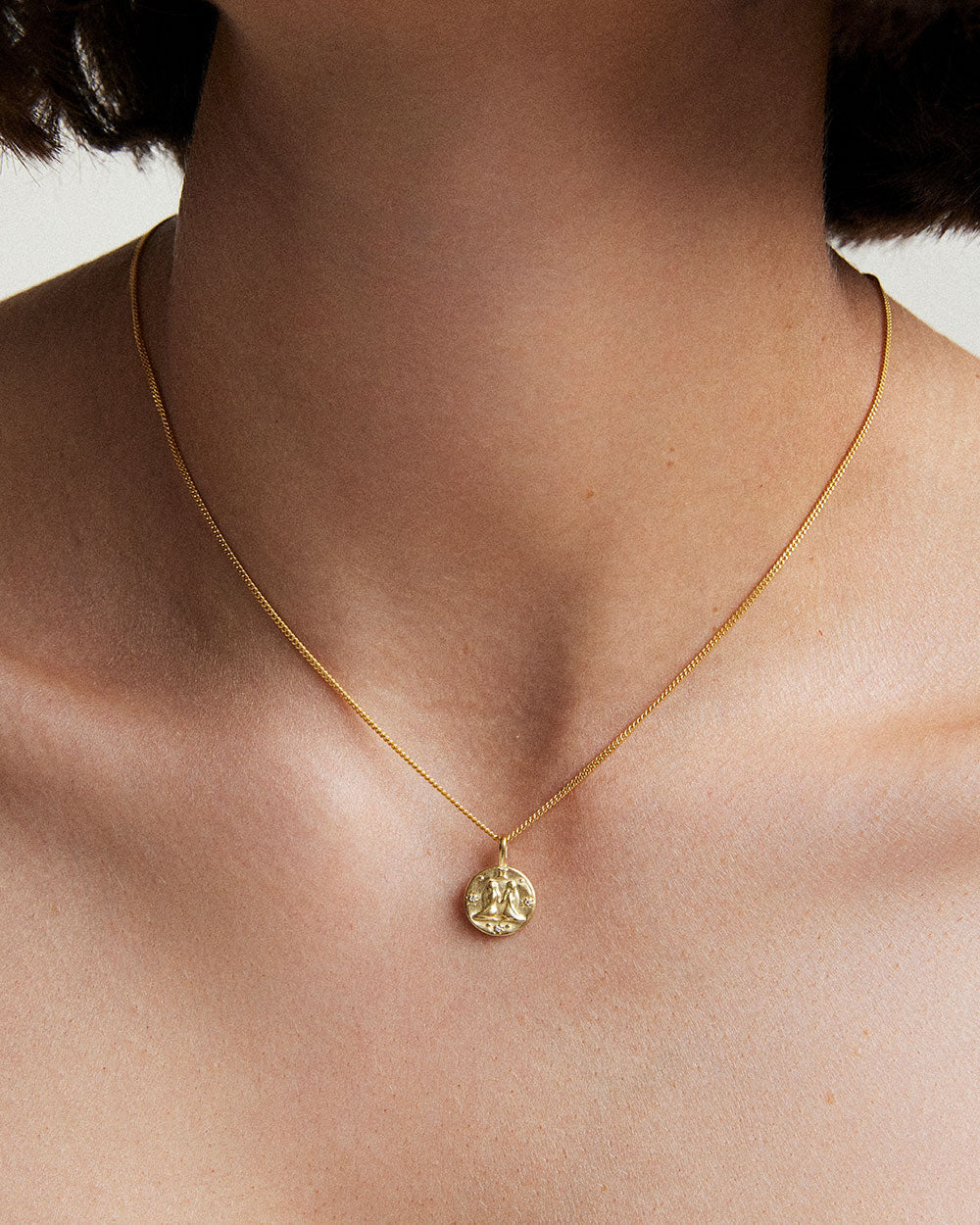GEMINI PETITE ZODIAC NECKLACE (18K GOLD VERMEIL) IMAGE 2