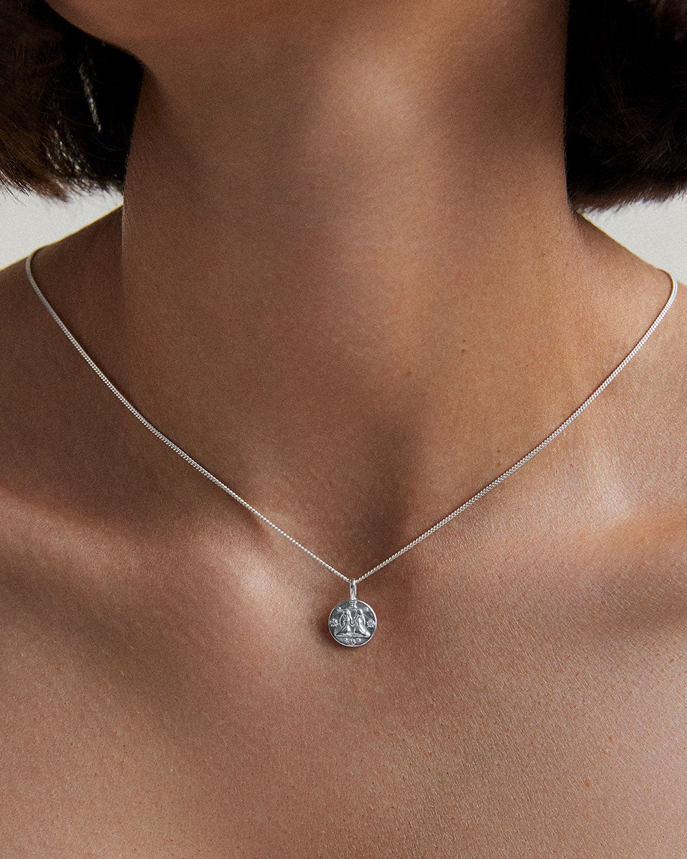 GEMINI PETITE ZODIAC NECKLACE (STERLING SILVER) IMAGE 2