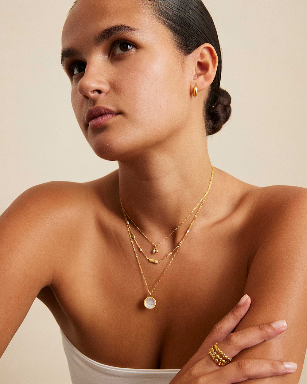 MEMOIR PEARL NECKLACE (18K GOLD VERMEIL) IMAGE 3
