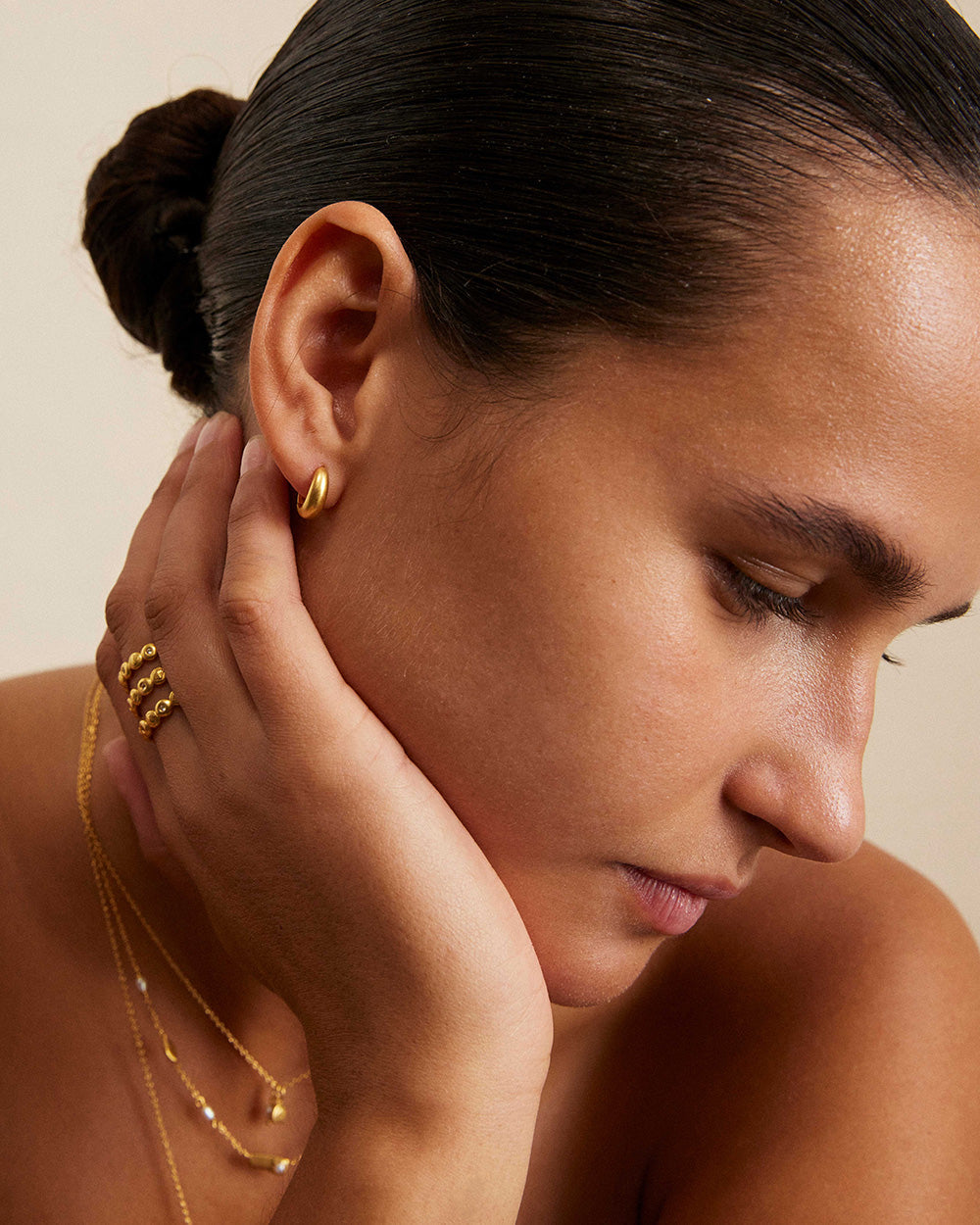 ERA HUGGIES (18K GOLD PLATED) IMAGE 2