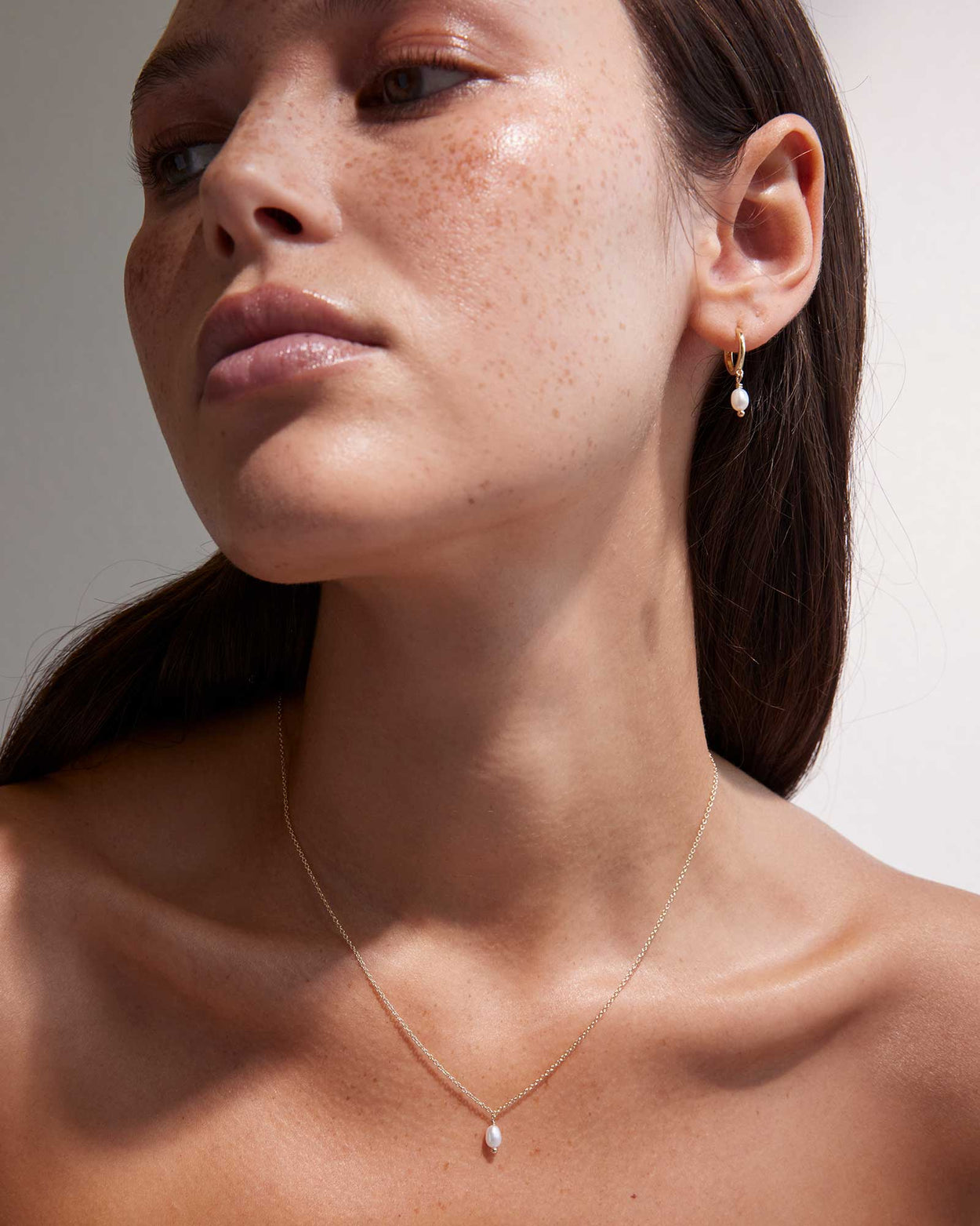 CLASSIC PEARL HOOPS (STERLING SILVER) IMAGE 3