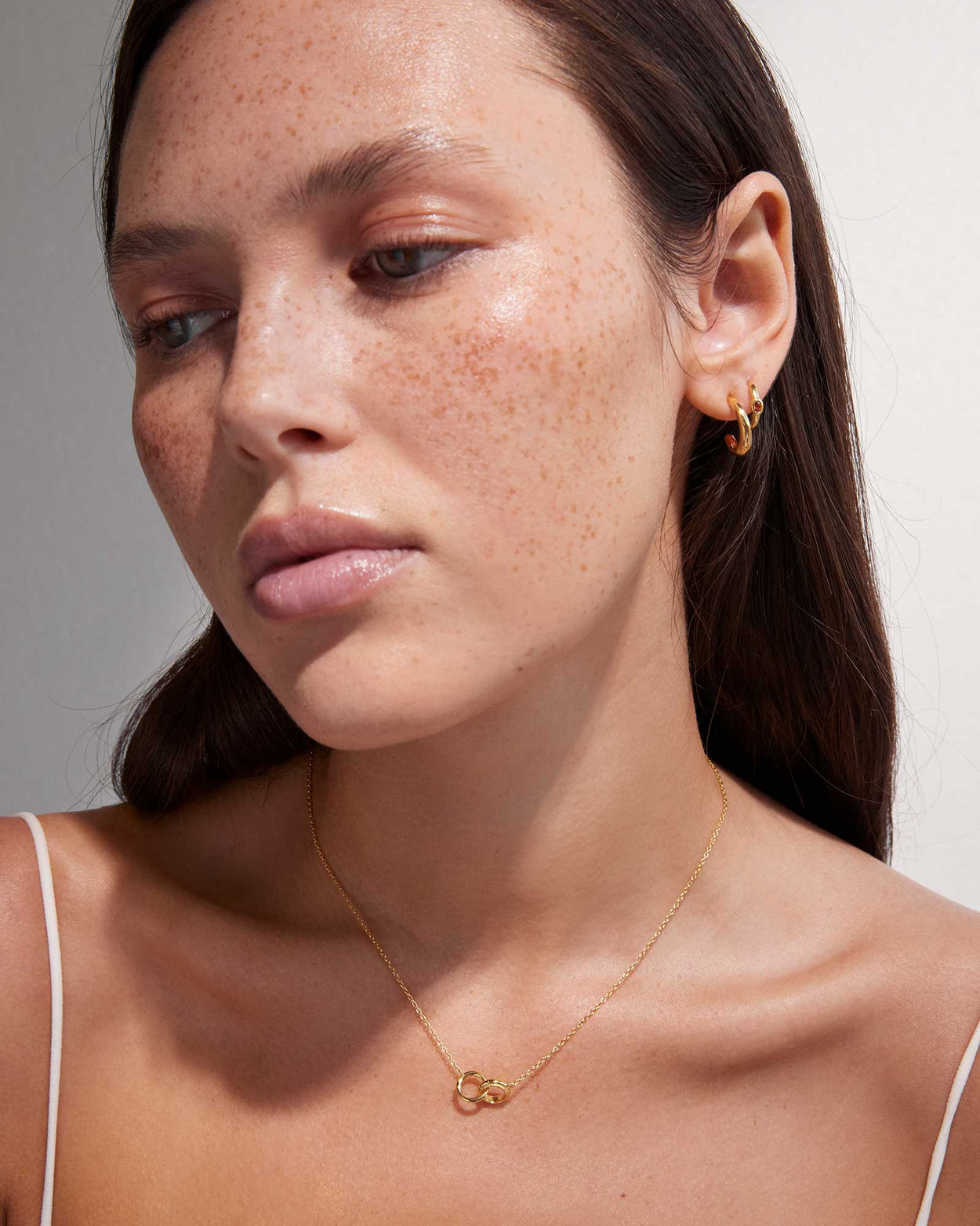 GRACE INFINITY HOOPS (18K GOLD PLATED)