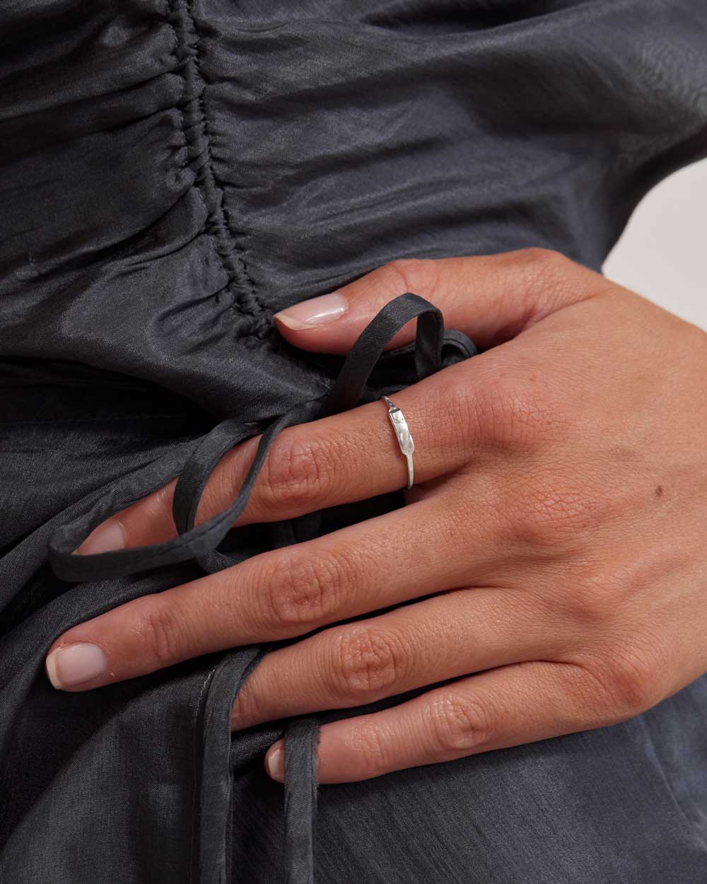 ENGRAVABLE PETITE BAR RING (STERLING SILVER) IMAGE 3