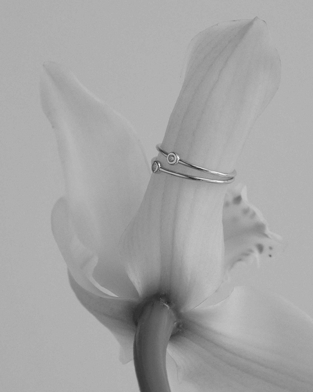 PETITE DIAMOND RING (STERLING SILVER) IMAGE 3