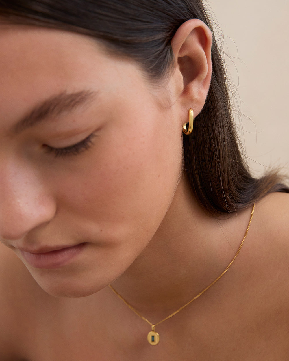 ROAM HOOPS SMALL (18K GOLD PLATED) IMAGE 3