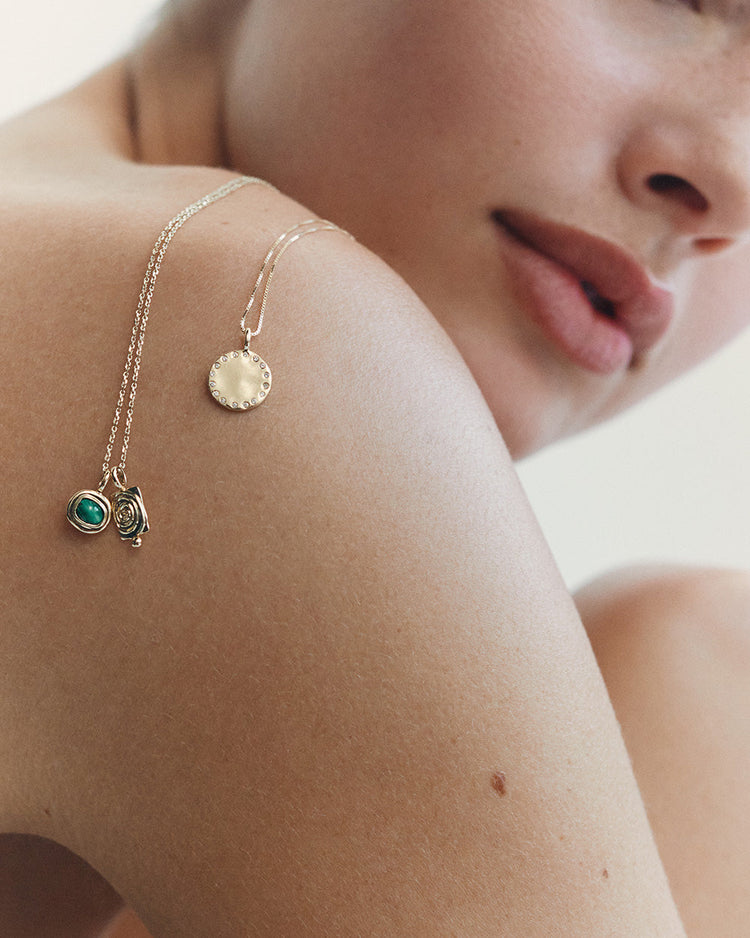 INTO THE FLOW MALACHITE CHARM (9K GOLD) IMAGE 2