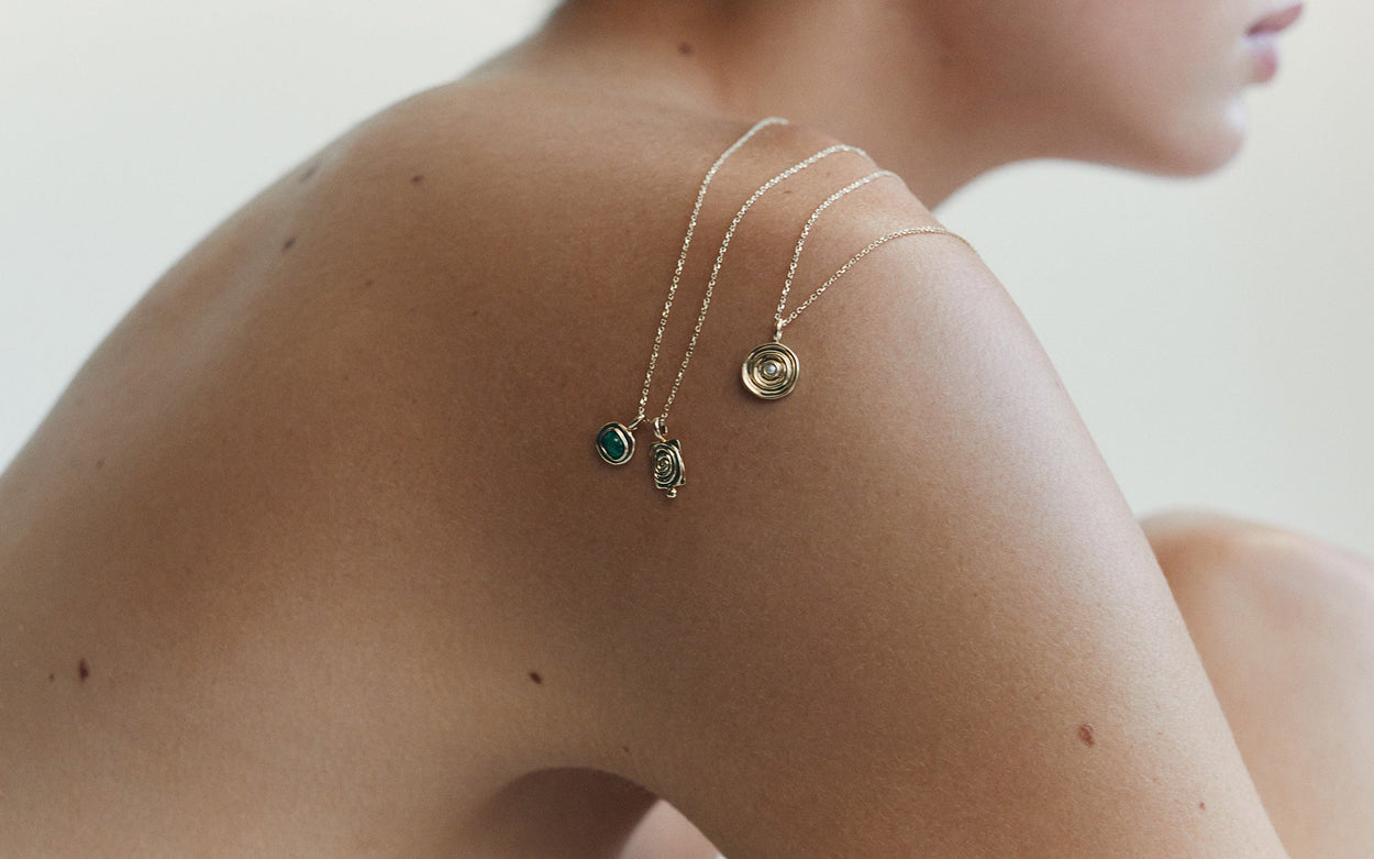 INTO THE FLOW MALACHITE CHARM (9K GOLD) IMAGE 5