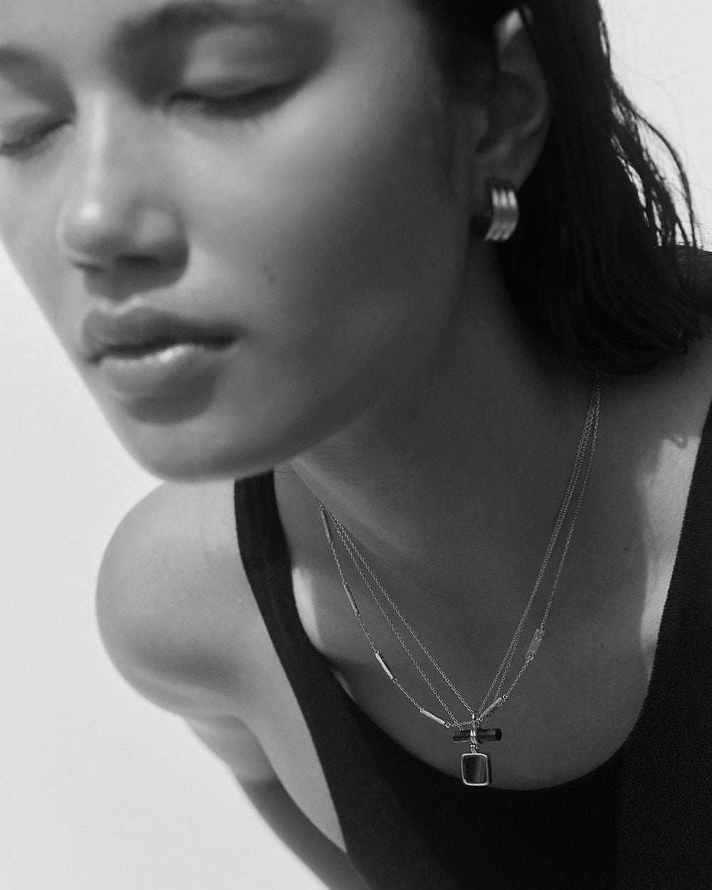 TIGERS EYE PENDANT NECKLACE (STERLING SILVER) IMAGE 2