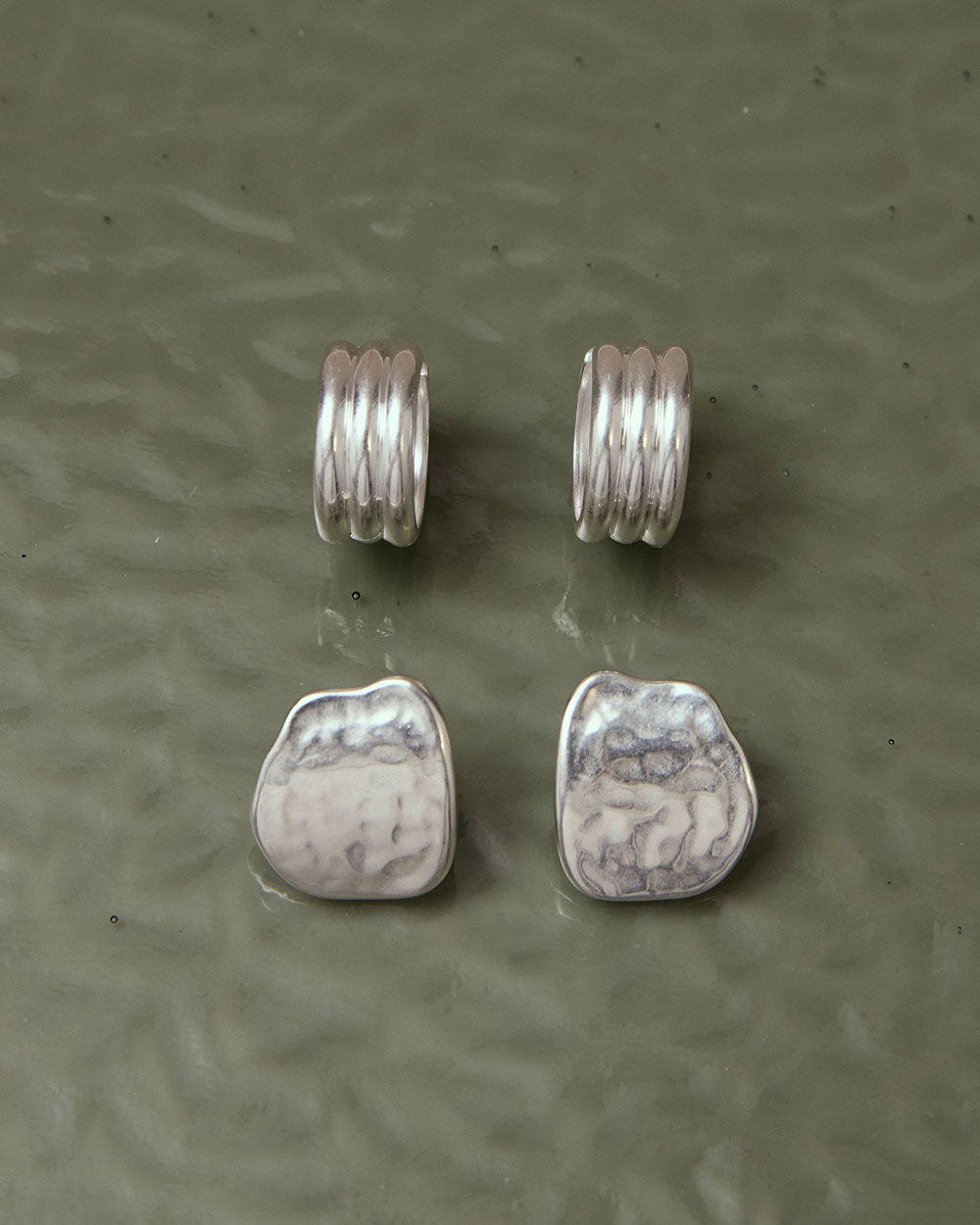 DAWN OVERSIZED STUDS (STERLING SILVER) IMAGE 3