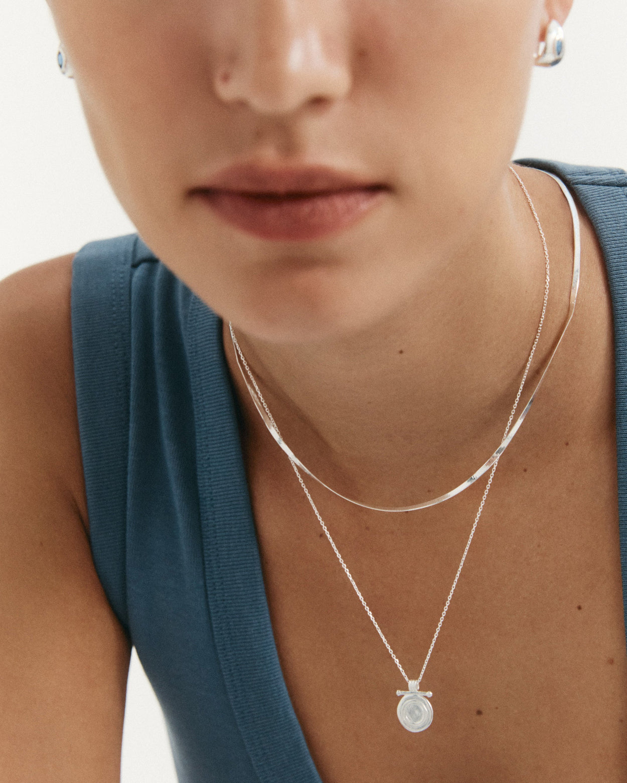 INDIGO COIN NECKLACE (STERLING SILVER) IMAGE 5