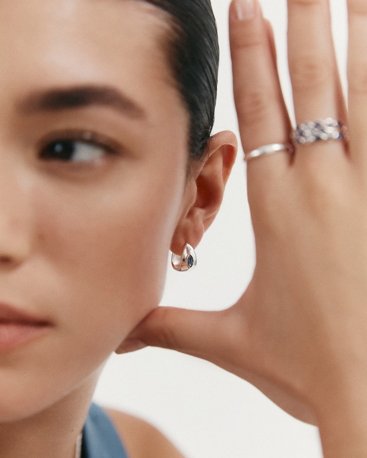 INK HOOPS (STERLING SILVER) IMAGE 3