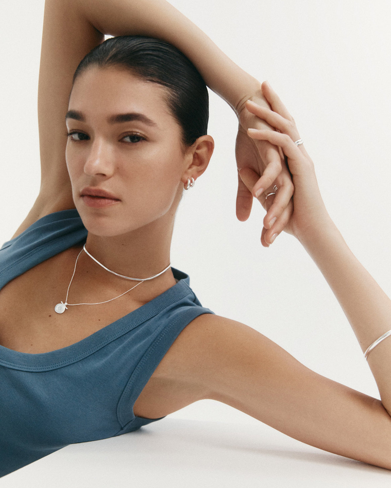 INDIGO COIN NECKLACE (STERLING SILVER) IMAGE 3