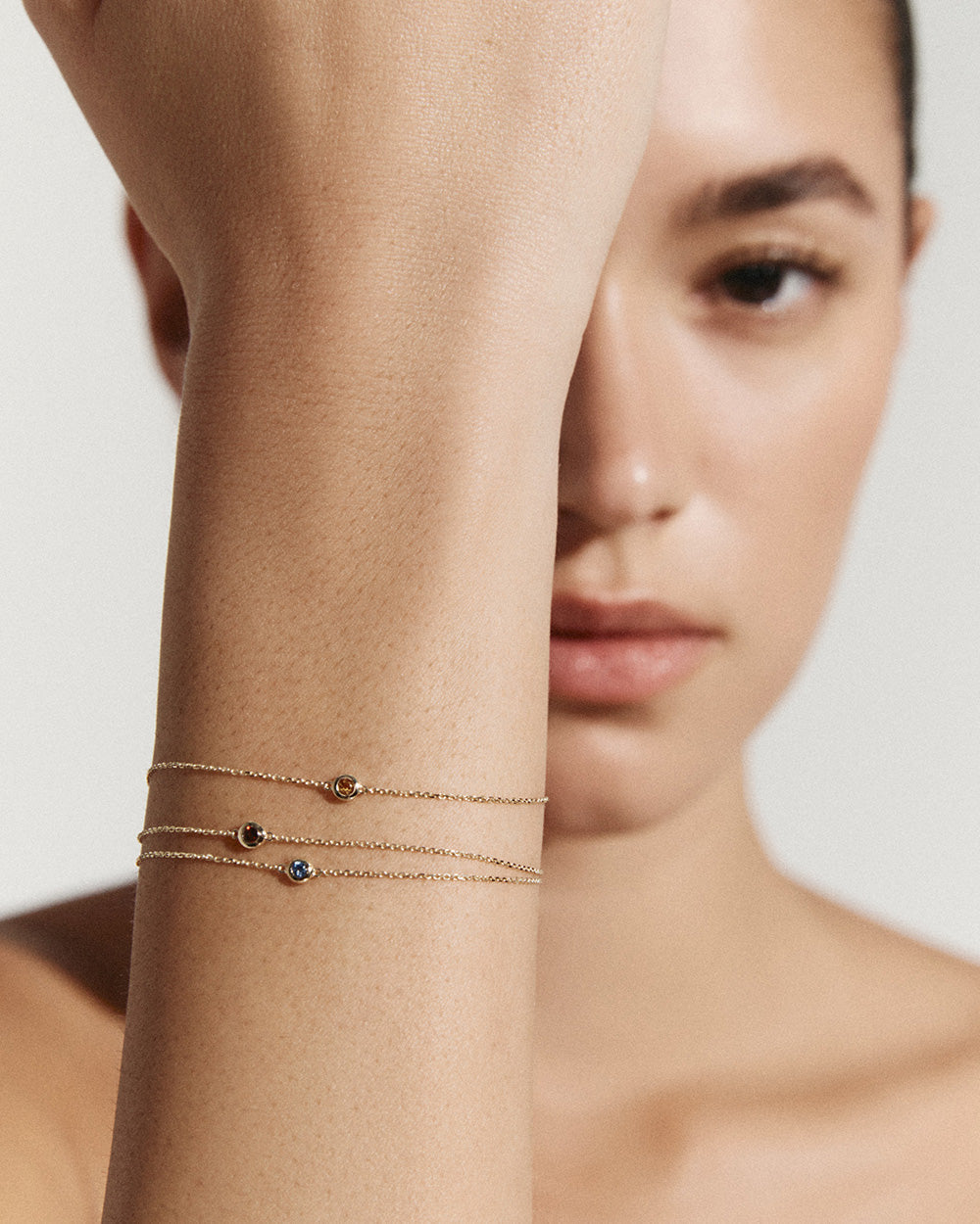 PETITE BIRTHSTONE BRACELET (STERLING SILVER) IMAGE 3