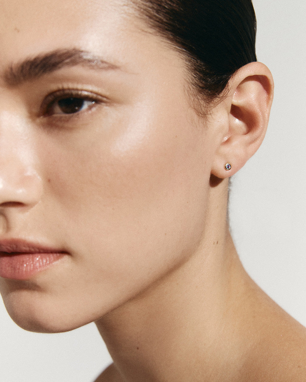 PETITE BIRTHSTONE STUDS (9K GOLD) IMAGE 2