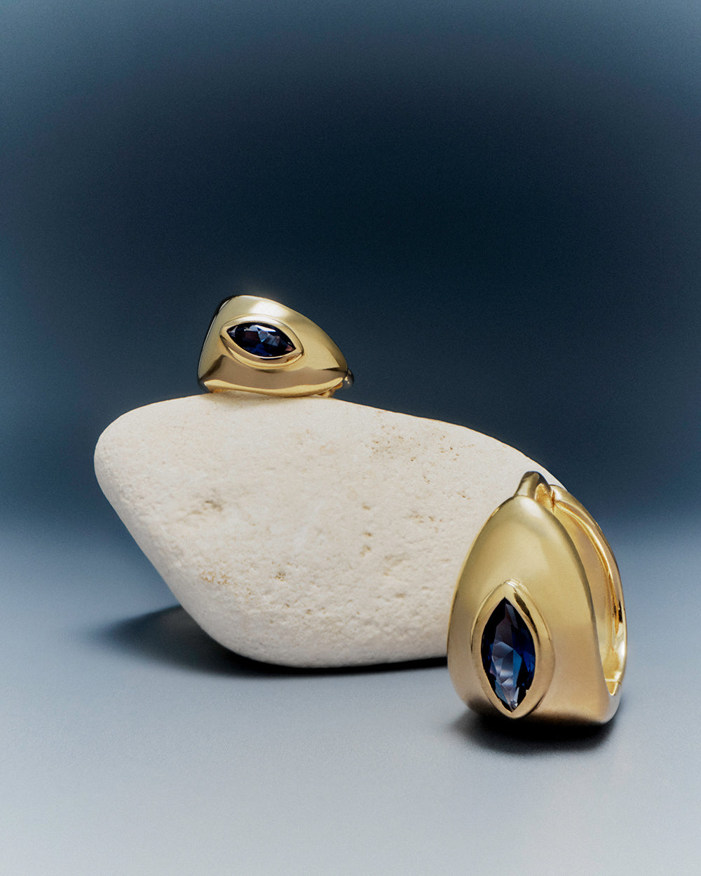 INK HOOPS (18K GOLD PLATED) IMAGE 3