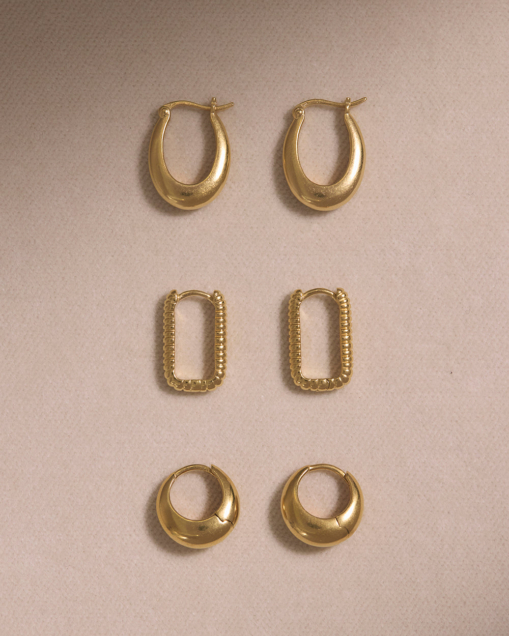 INDIGO HOOPS SMALL (18K GOLD PLATED)