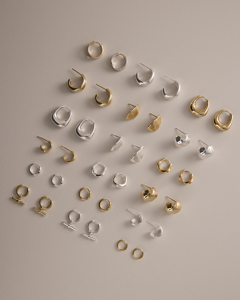 STILLNESS TOPAZ HOOPS (18K GOLD PLATED) IMAGE 4