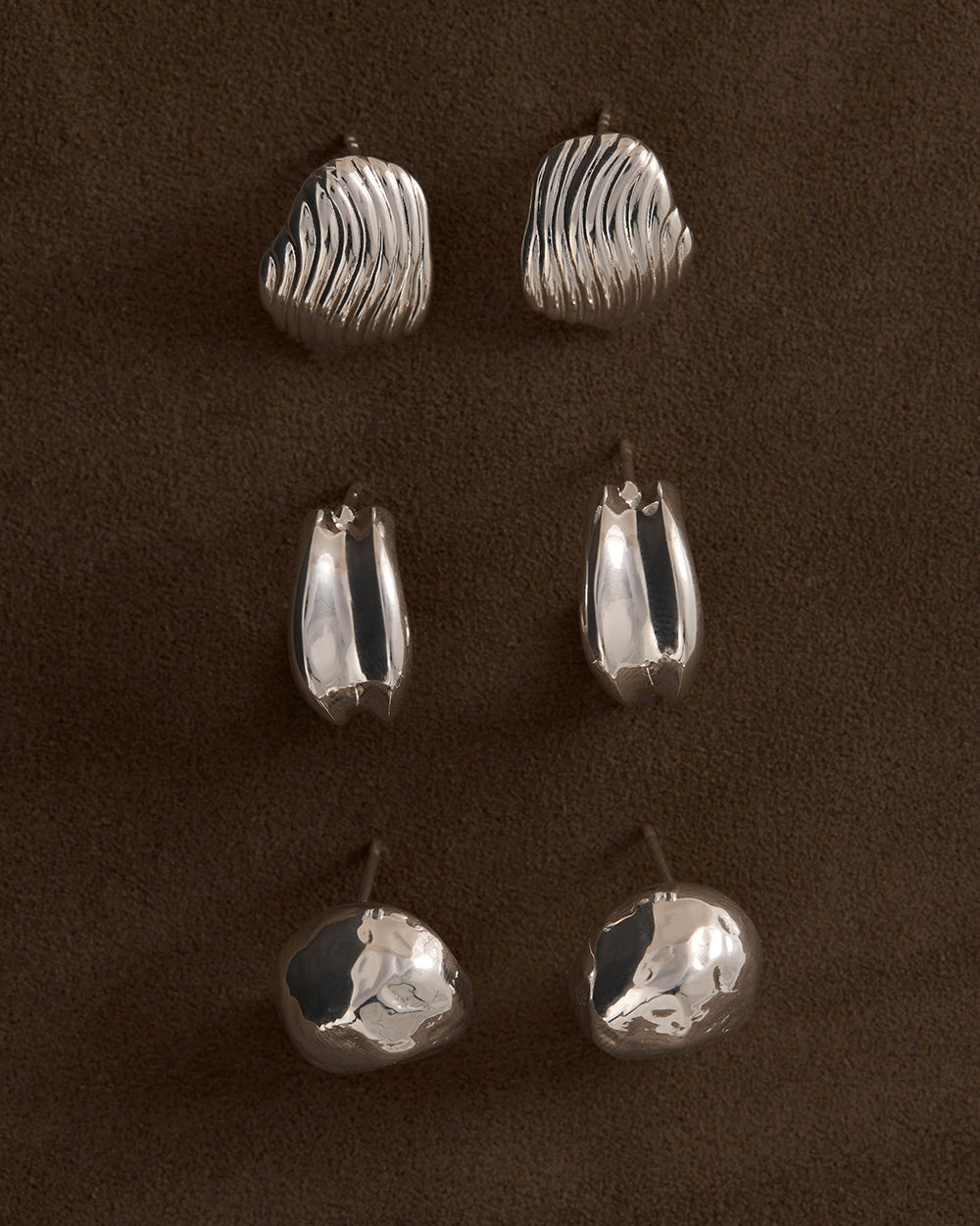 RISE OVERSIZED STUDS (STERLING SILVER) IMAGE 4