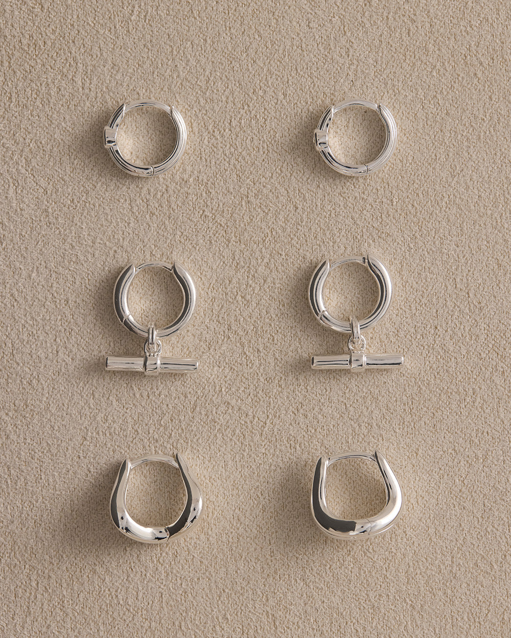 STILLNESS TOPAZ HOOPS (STERLING SILVER) IMAGE 4