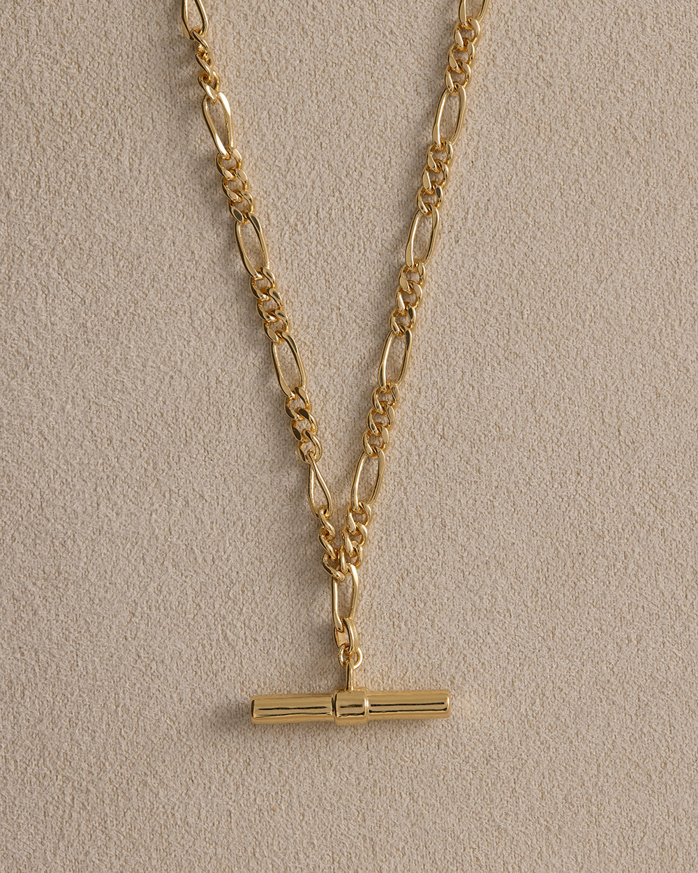 RHYTHM T-BAR NECKLACE (18K GOLD PLATED) IMAGE 4