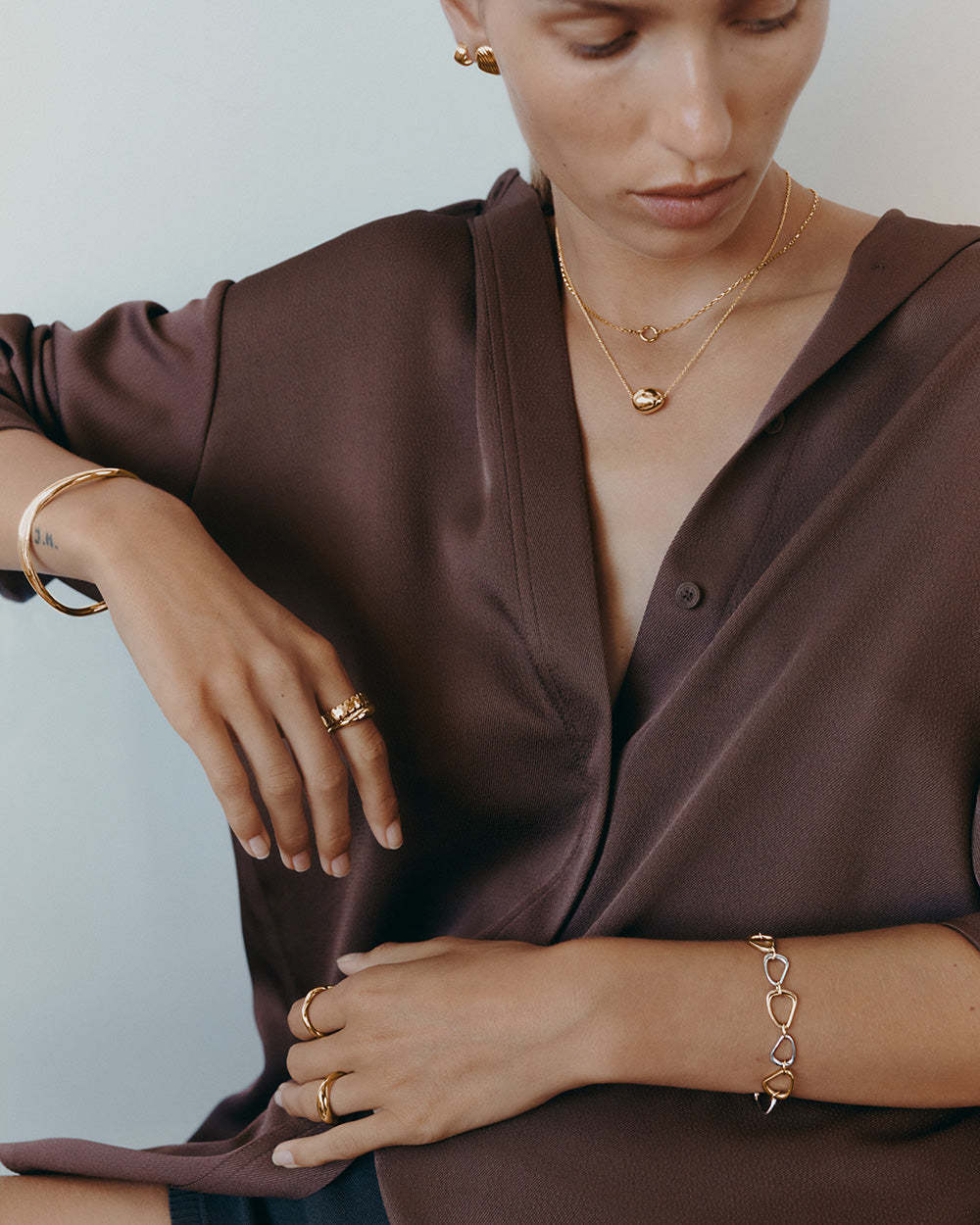 STILLNESS NECKLACE (18K GOLD PLATED) IMAGE 3