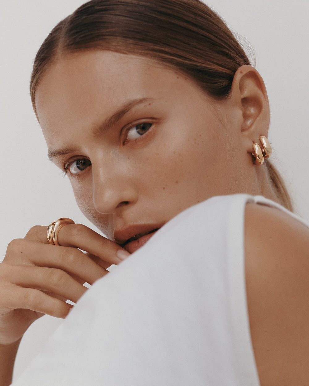 WITHIN MOTION HOOPS (18K GOLD PLATED) IMAGE 3