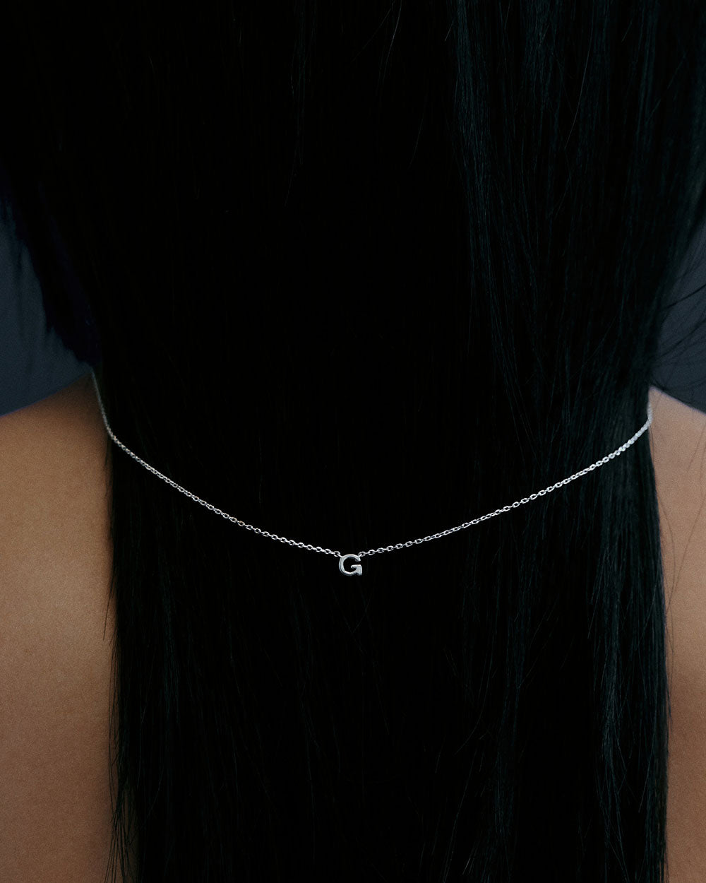 PETITE INITIAL NECKLACE (STERLING SILVER) IMAGE 6