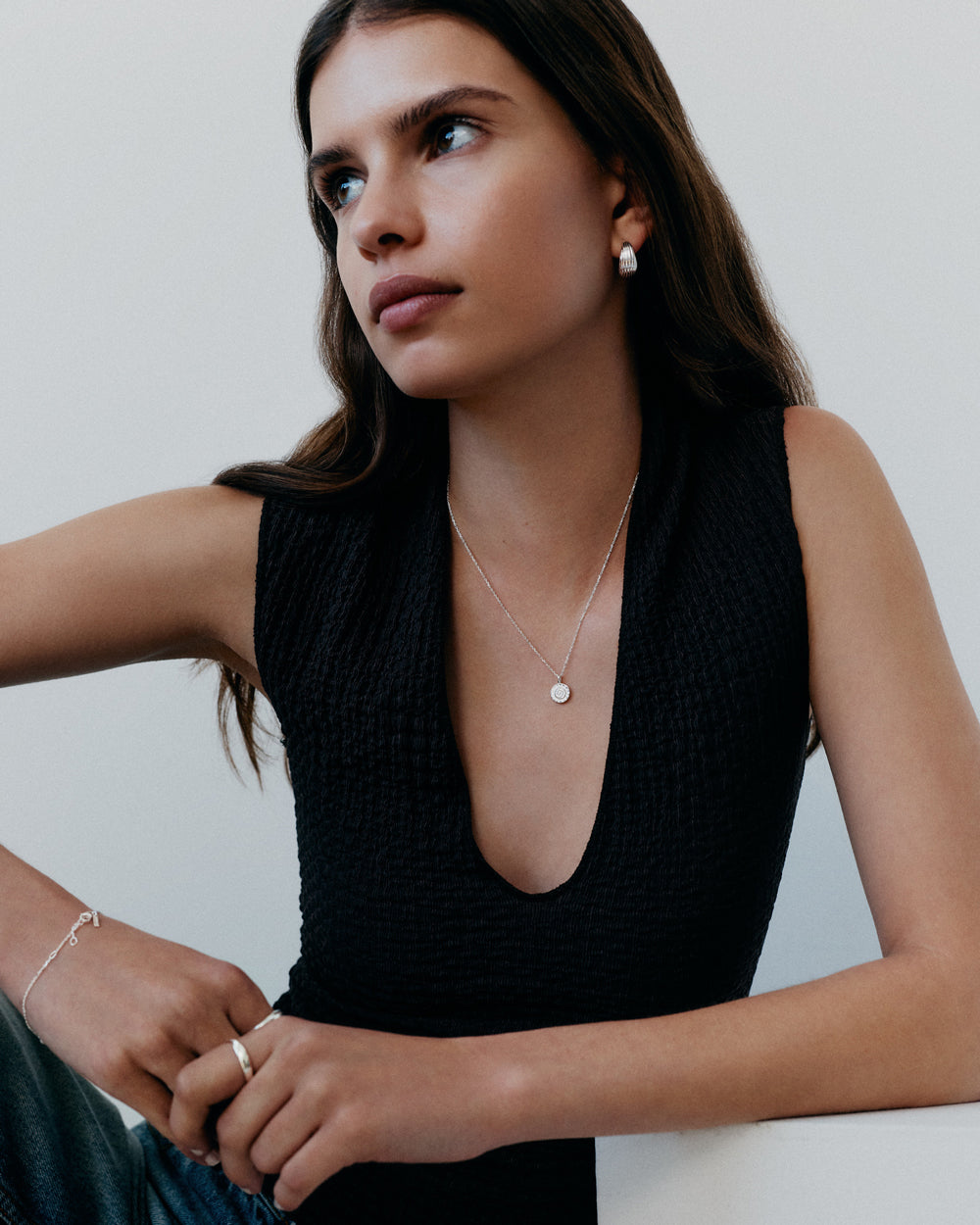 SOLARA COIN NECKLACE (STERLING SILVER) IMAGE 2