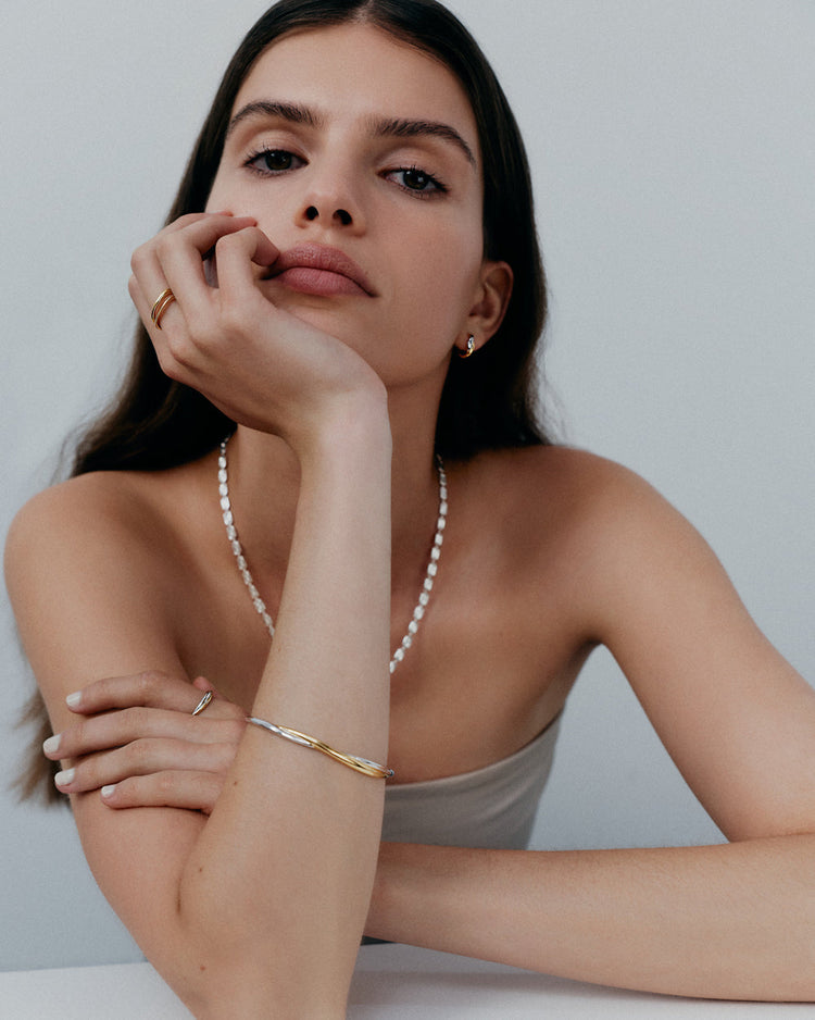 HALCYON BANGLE (MIXED METAL) IMAGE 2