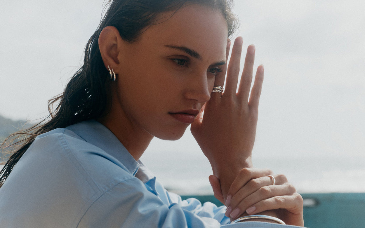 TEMPO STACKING RING SET (STERLING SILVER)