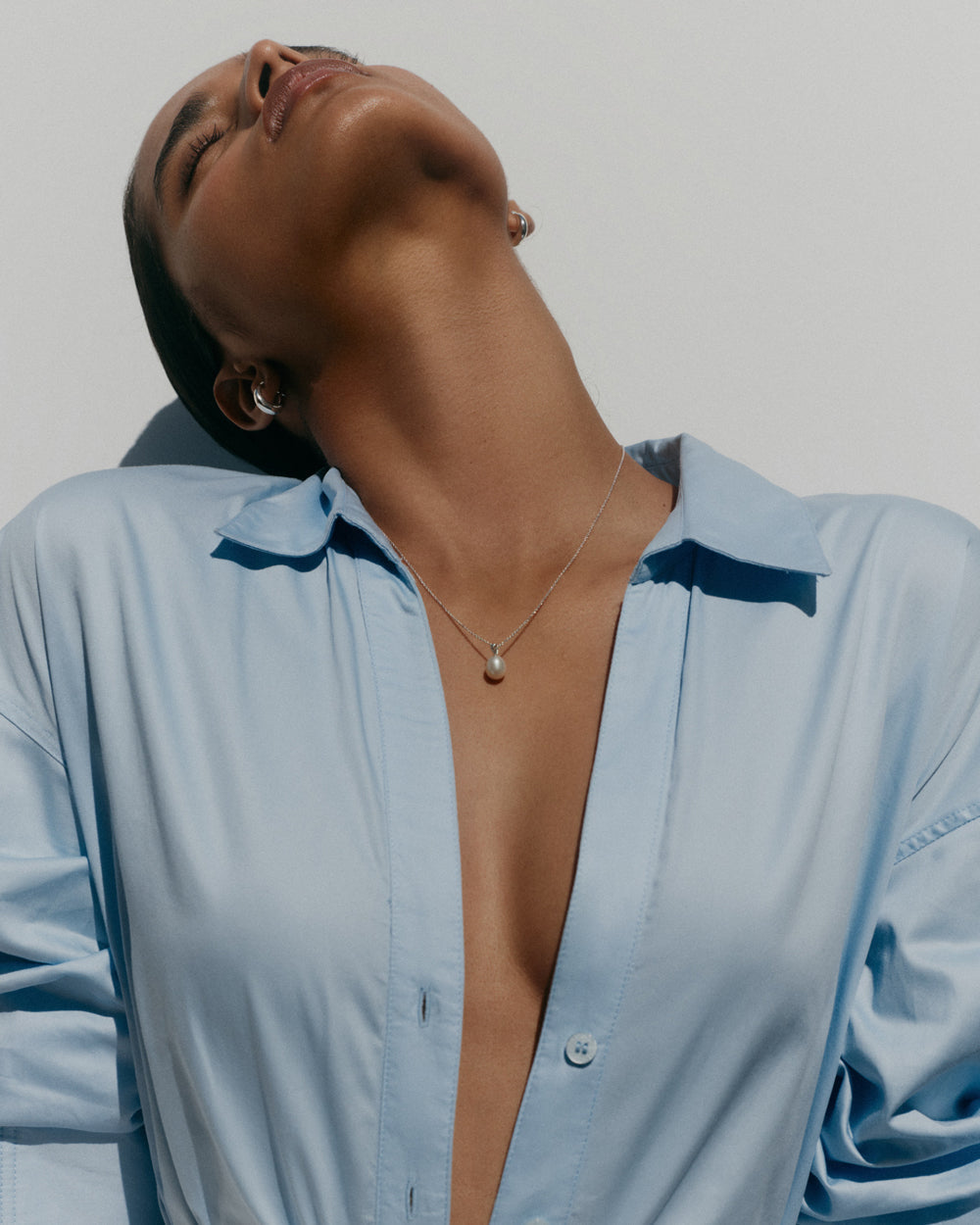 MARIS PEARL NECKLACE (STERLING SILVER) IMAGE 2