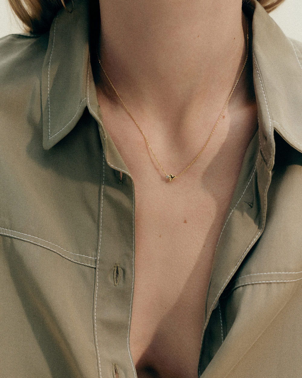 ABODE HEART NECKLACE (18K GOLD VERMEIL)