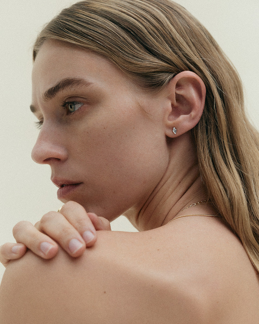 ABODE HEART STUDS (STERLING SILVER)