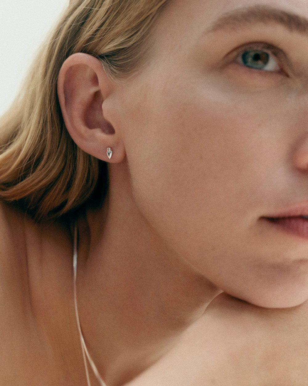 ABODE HEART STUDS (STERLING SILVER)