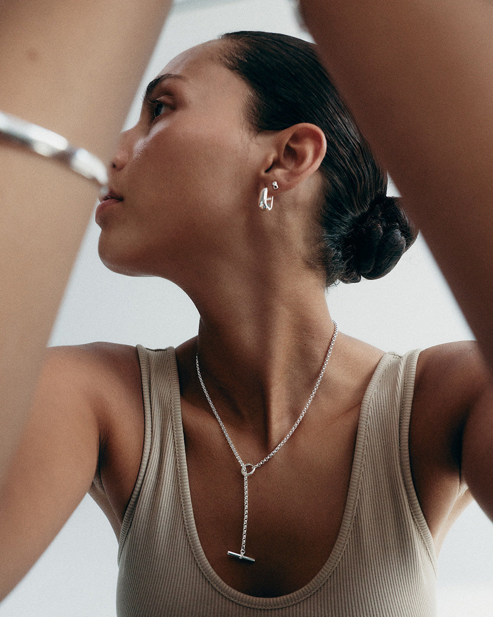 EVOLVE T-BAR NECKLACE (STERLING SILVER)