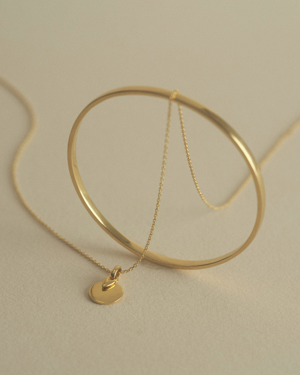 ALIGNMENT ENGRAVABLE NECKLACE (18K GOLD VERMEIL)