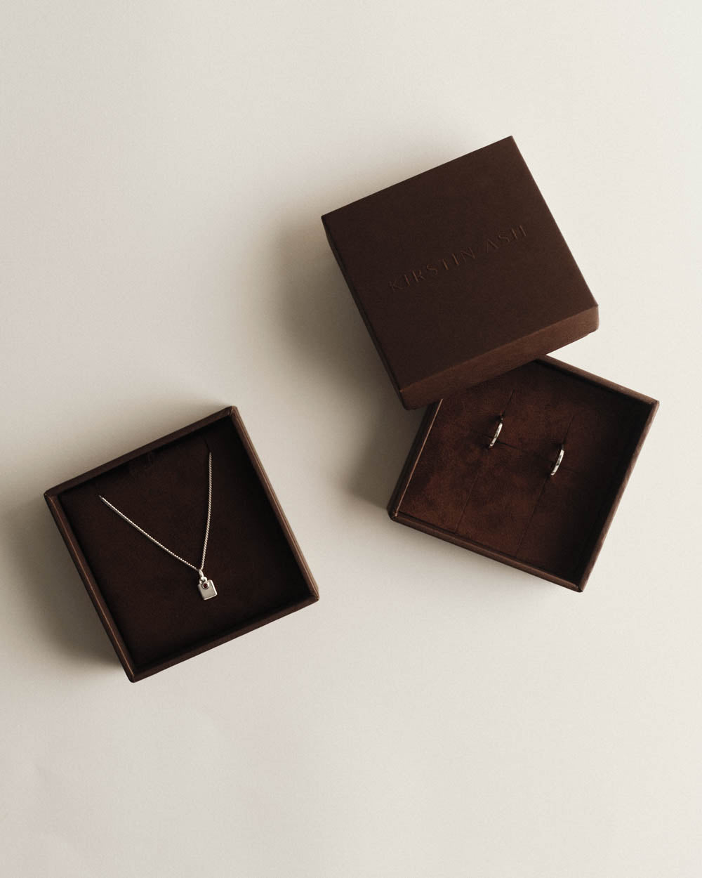 THE ENGRAVABLE BIRTHSTONE GIFT SET (STERLING SILVER)