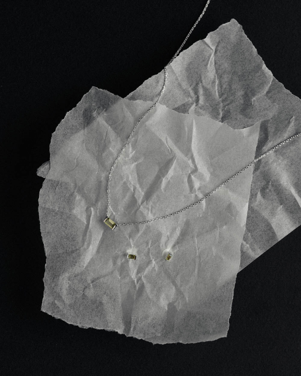 BAGUETTE BIRTHSTONE STUDS (STERLING SILVER)