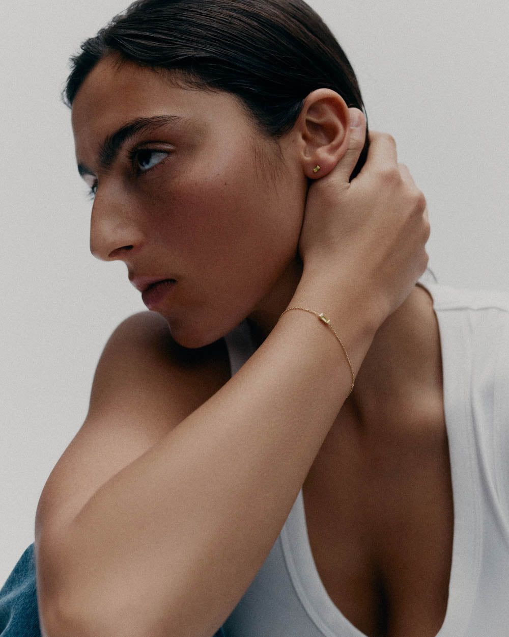 BAGUETTE BIRTHSTONE STUDS (18K GOLD PLATED)