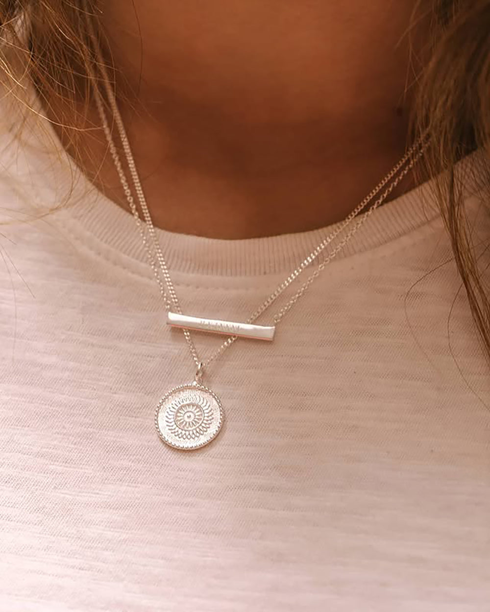 ENGRAVABLE BAR NECKLACE (STERLING SILVER) IMAGE 4