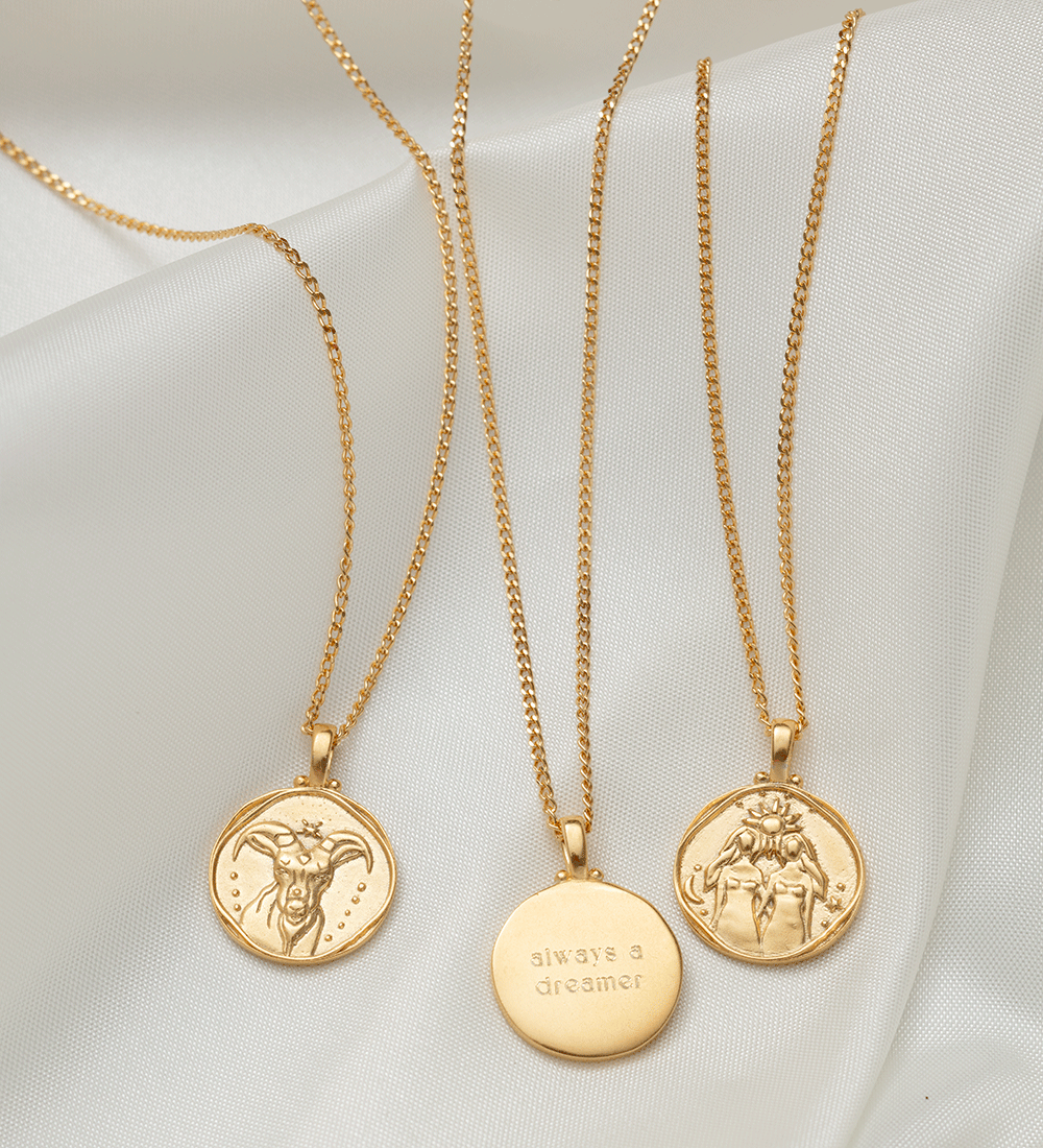 GEMINI ZODIAC NECKLACE (18K GOLD VERMEIL) IMAGE 5