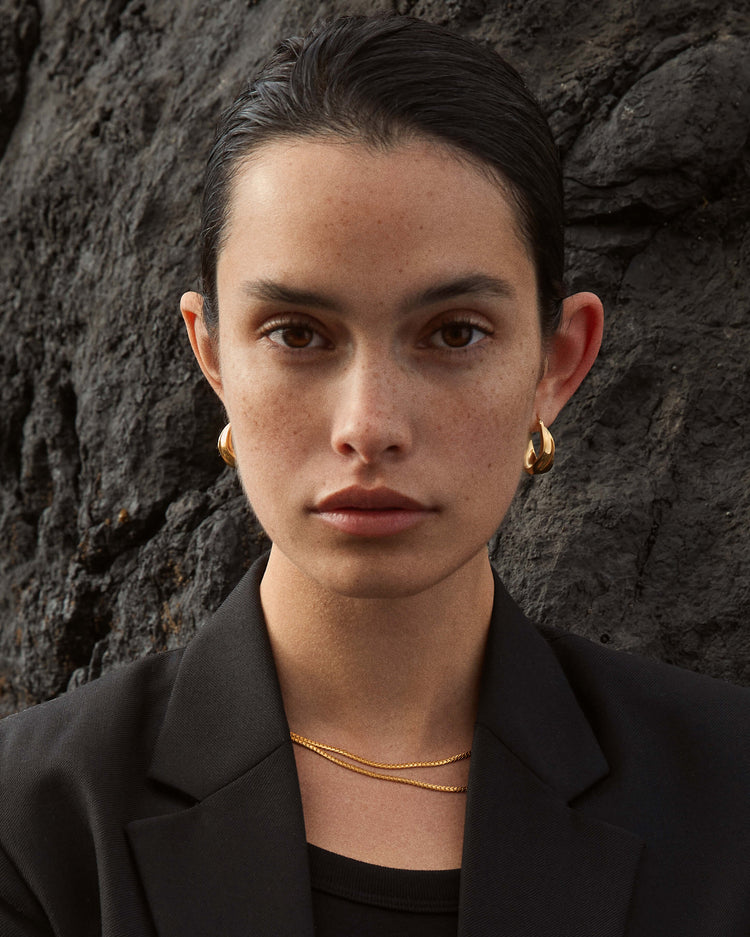 INTERTWINE HOOPS (18K GOLD PLATED) IMAGE 2