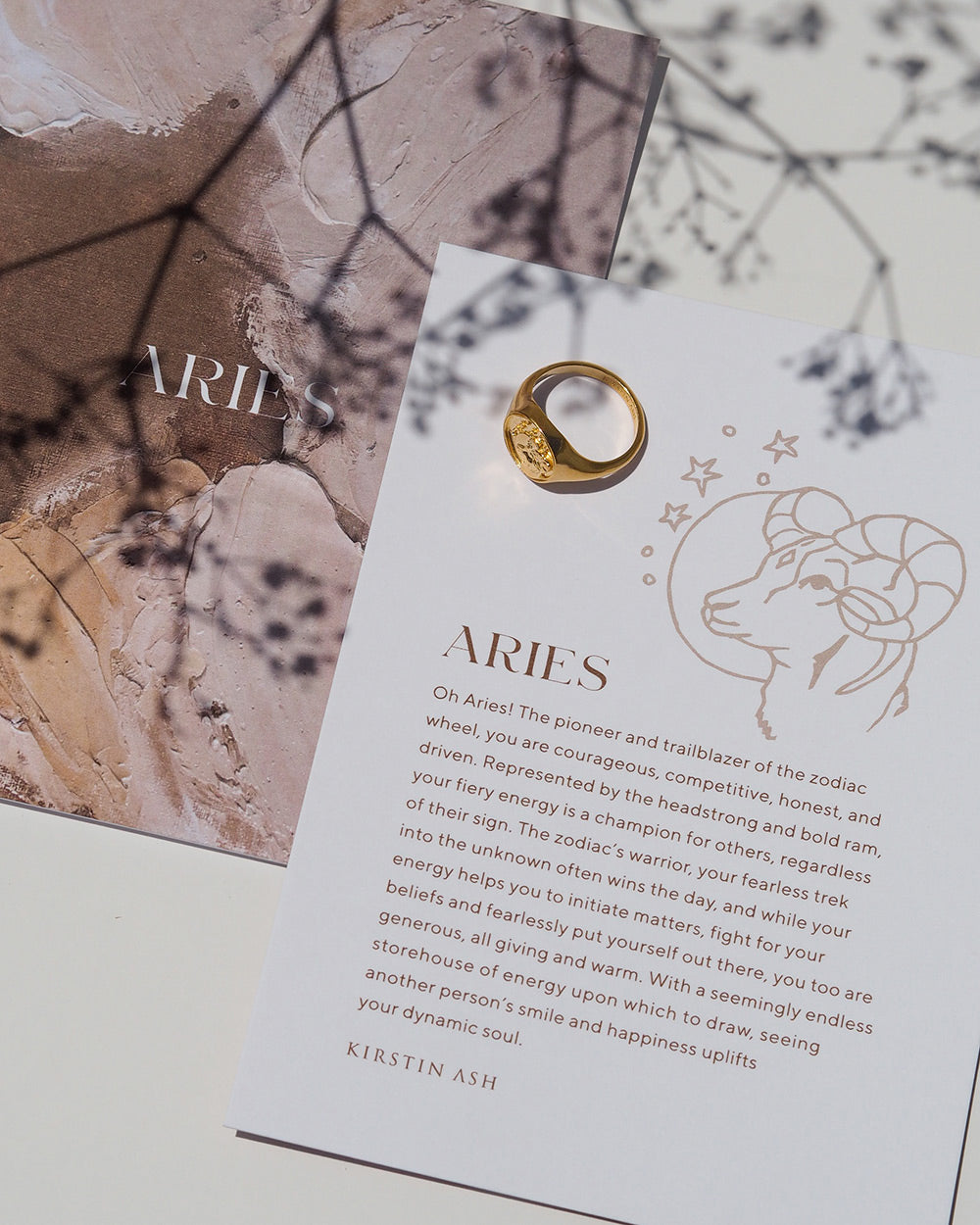 ARIES SIGNET RING (18K GOLD VERMEIL) IMAGE 8